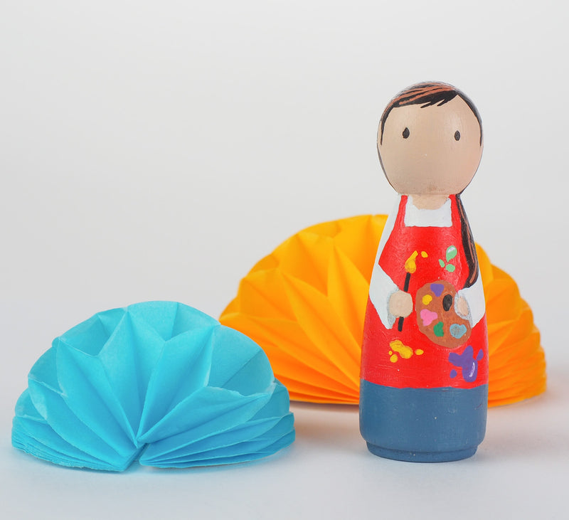 Occupational gift - Artist and Painter Peg Dolls