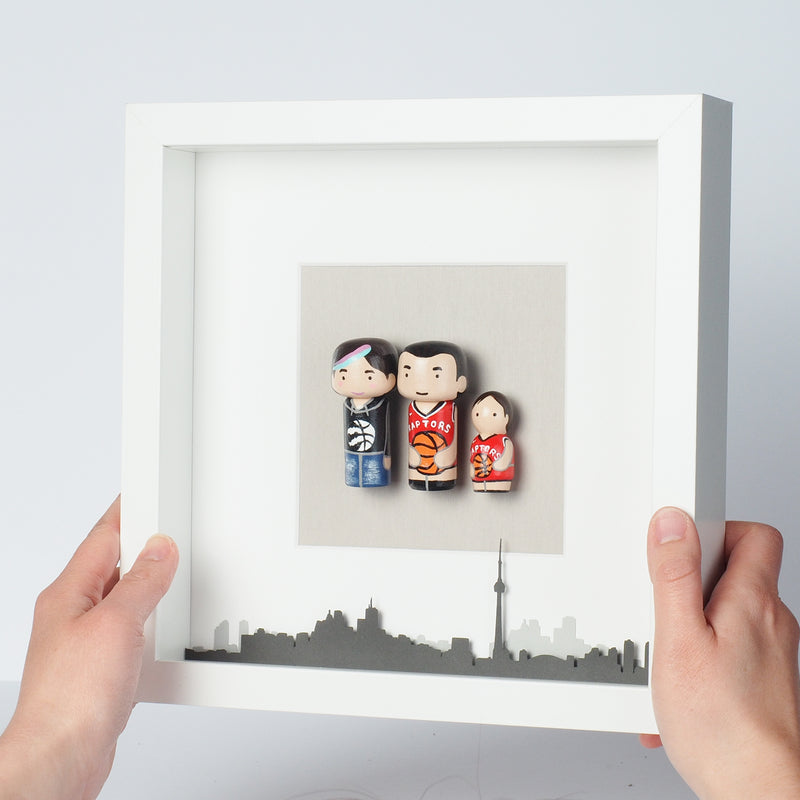 Family and Friends Portrait on Mini wooden dolls - Gift Certificate