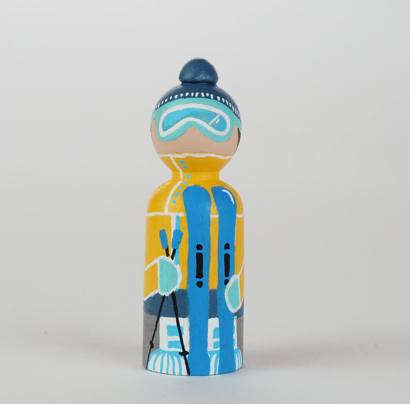 Occupational gift - Skier Peg Dolls