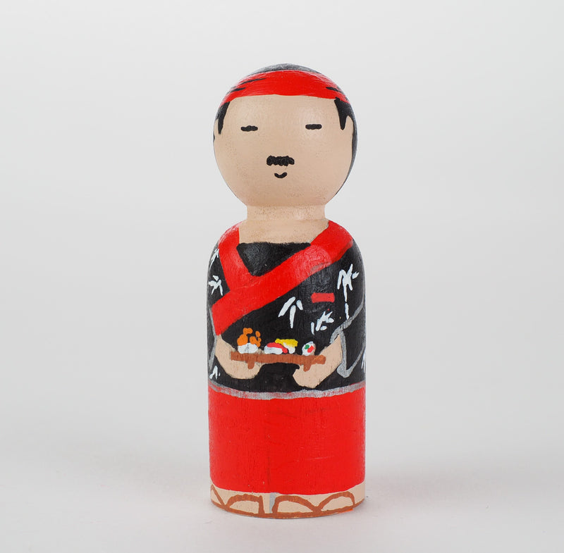 Occupational gift - Sushi Chef Peg Dolls