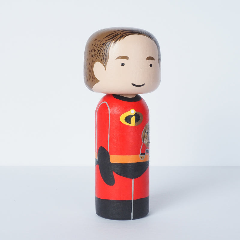 The Incredibles - custom family Kokeshi portrait