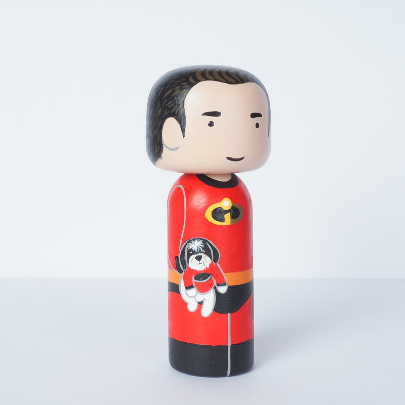 The Incredibles - custom family Kokeshi portrait