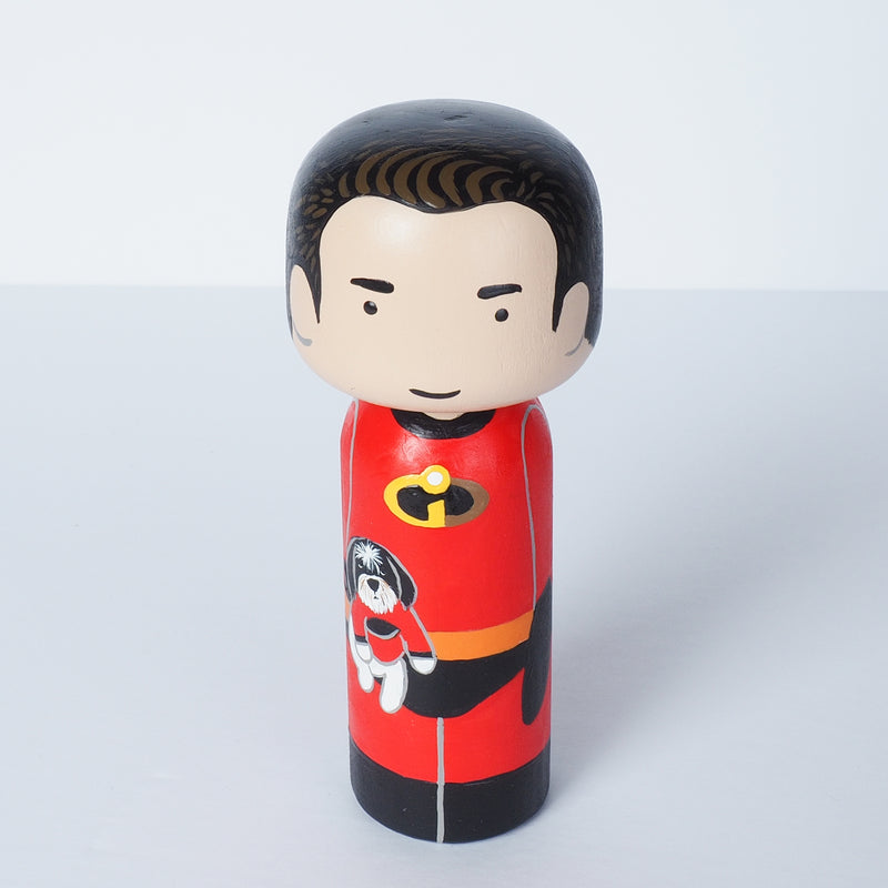 The Incredibles - custom family Kokeshi portrait