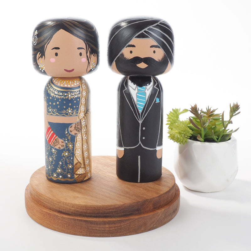 Indian Wedding Kokeshi Dolls