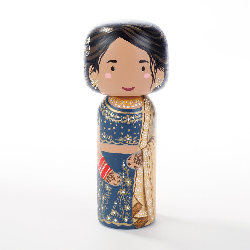 Indian Wedding Kokeshi Dolls