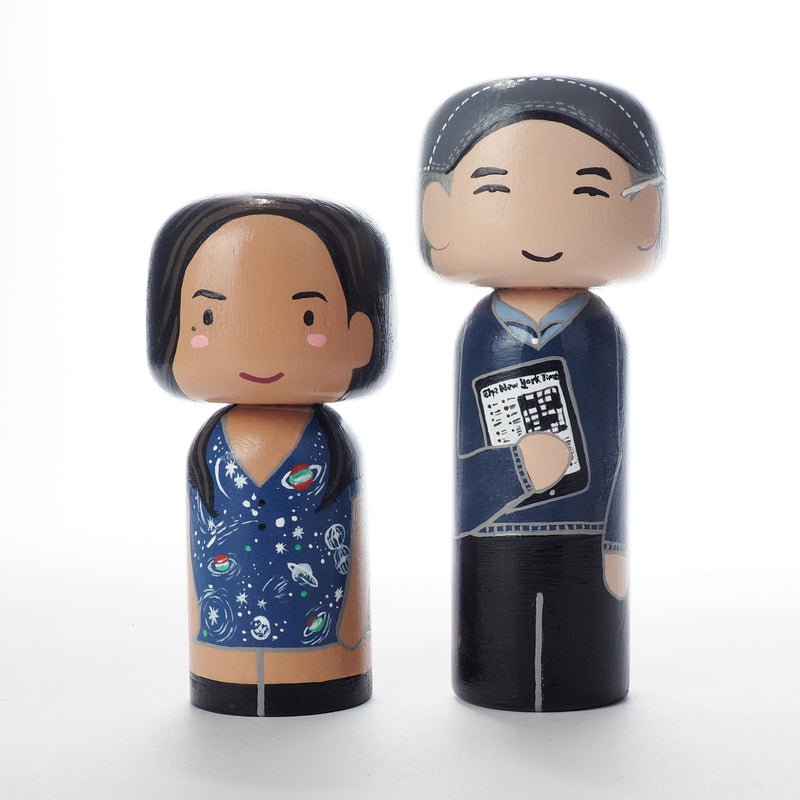 Custom Family and Friends Portrait on Kokeshi Dolls