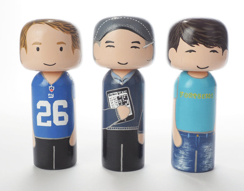 Custom Family and Friends Portrait on Kokeshi Dolls