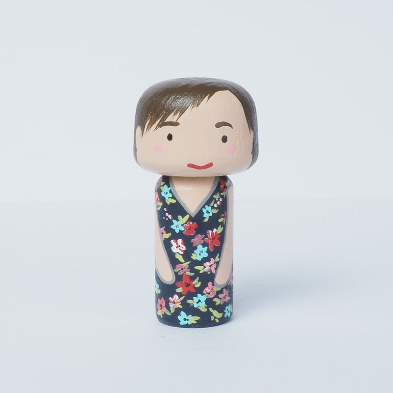 Give something unique and personalized.  Custom peg and Kokeshi dolls of your family!  They are hand-painted that show the uniqueness of each individual in your family.  This will definitely touch the heart and bring smiles, may be even happy tears to your family.   These are great for parent's gifts, grandparent’s gifts, birthdays, anniversary gifts, couples’ gifts, or any other occasions.